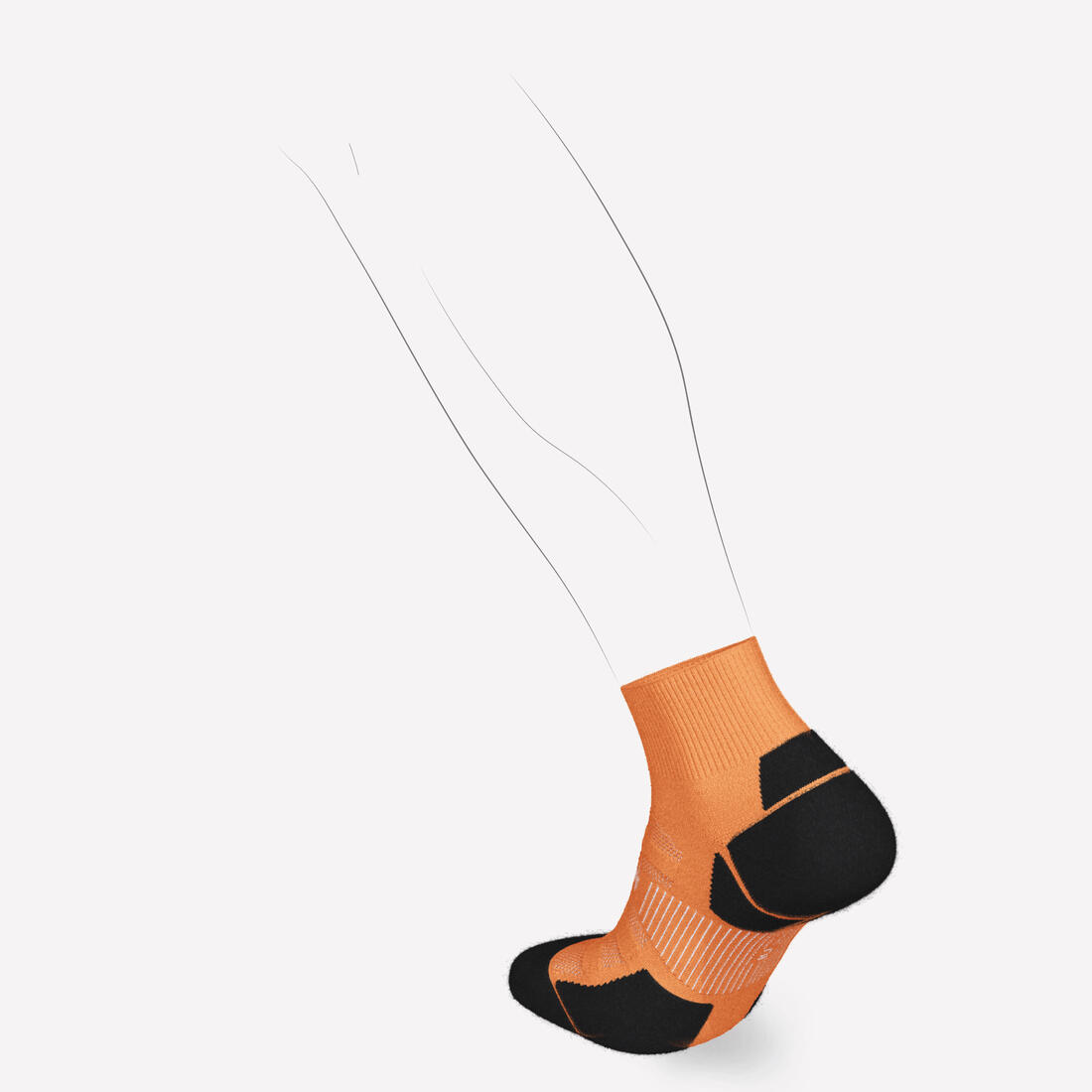 CHAUSSETTE DE RUNNING RUN900 EPAISSE MID NOIRES