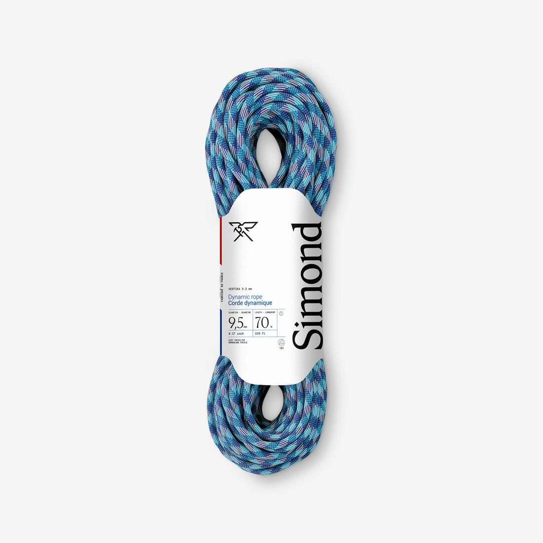 Corde d'escalade 9,5 mm x 70 m - vertika