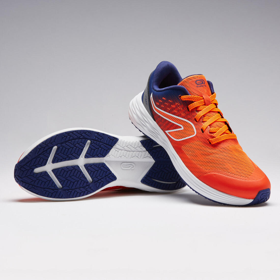 Chaussures de running Enfant -  Kiprun fast noires jaunes