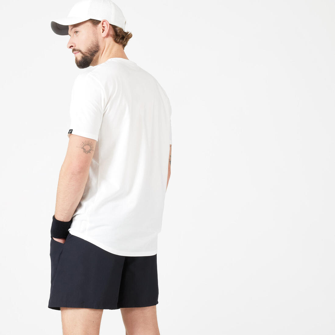 T-shirt de tennis homme - tts soft blanc cassé