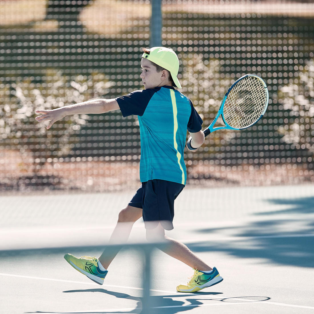 CHAUSSURES DE TENNIS ENFANT ARTENGO TS560 JR BLACK YELLOW