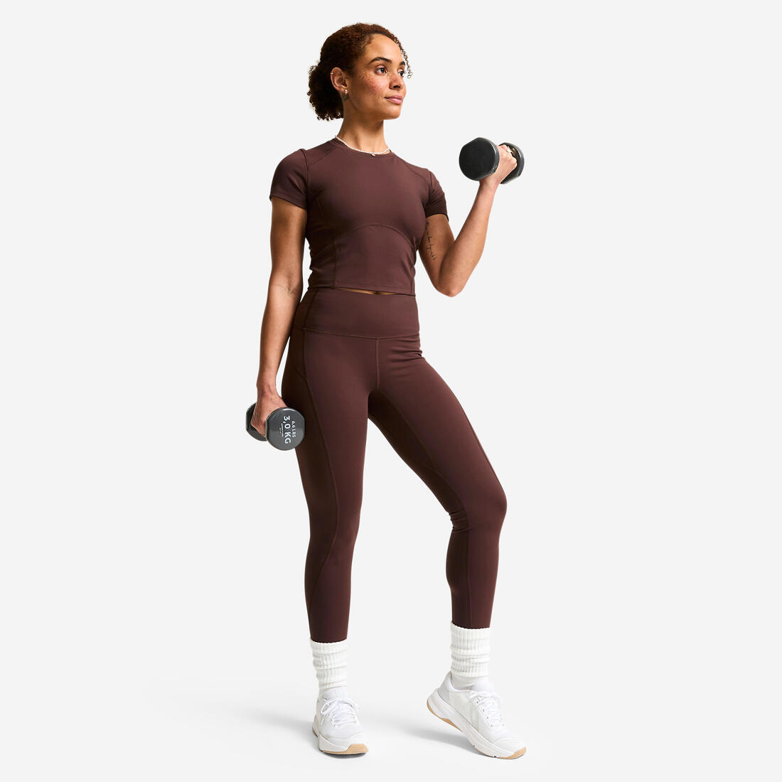 Legging de sport taille haute gainant femme foncé
