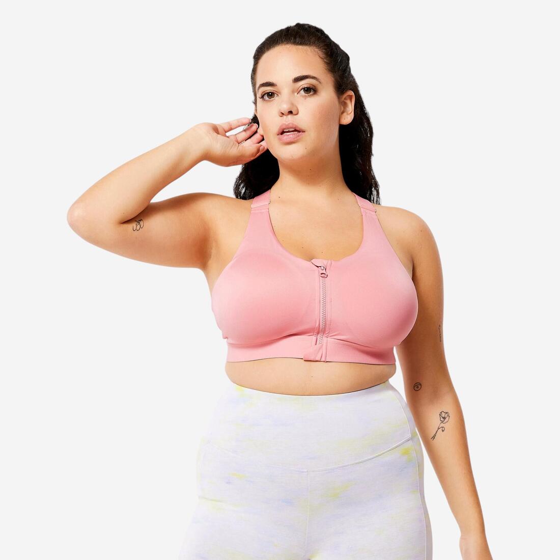 Brassière zippée avec coques maintien fort Femme – 8643064