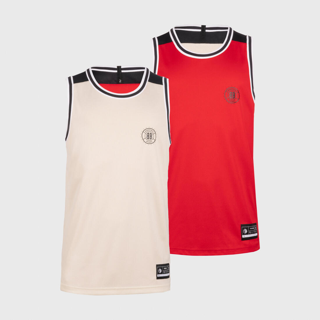 MAILLOT BASKETBALL SANS MANCHE REVERSIBLE HOMME/FEMME -  T500