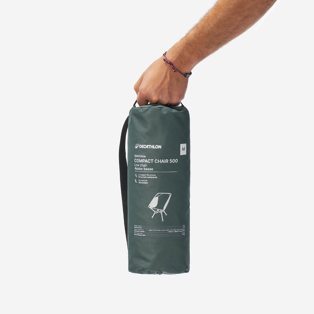 CHAISE BASSE DE CAMPING 500 M - PLIANTE ET COMPACTE