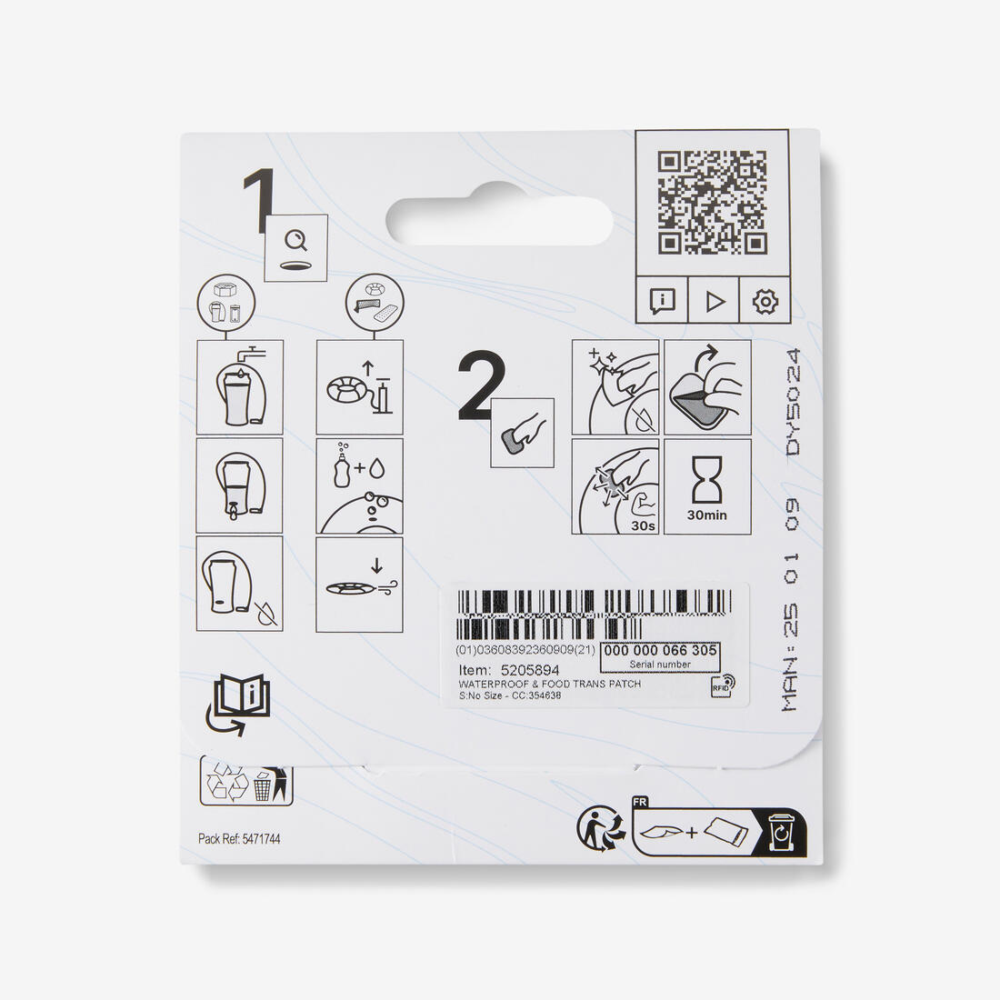 Patchs de réparation pour produits gonflables et/ou étanches, transparent