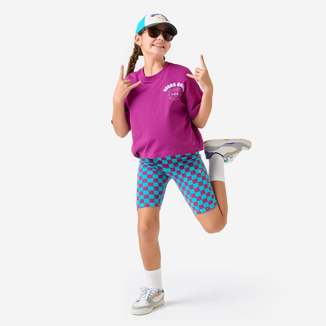Cycliste multisport coton fille, imprimé