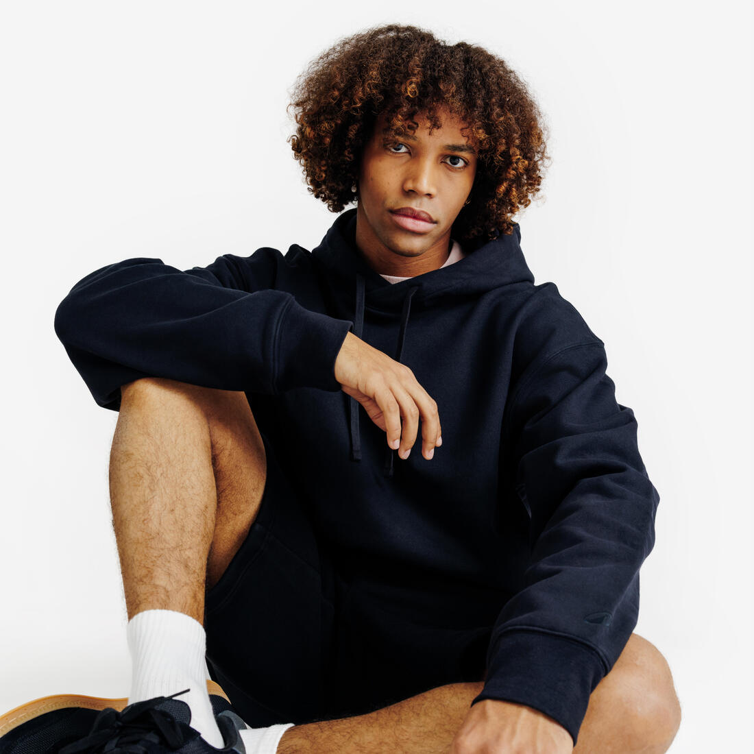 Sweat à capuche oversize homme, Elementals, noir
