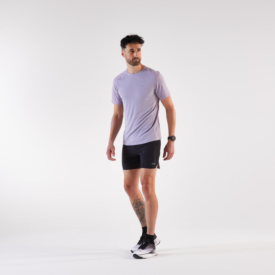 T-shirt de running respirant homme - kiprun run 900 light bleu et