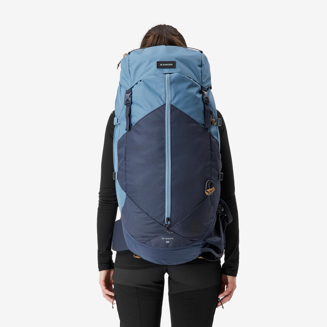 Sac à dos de trekking femme 60 l - mt100 easyfit