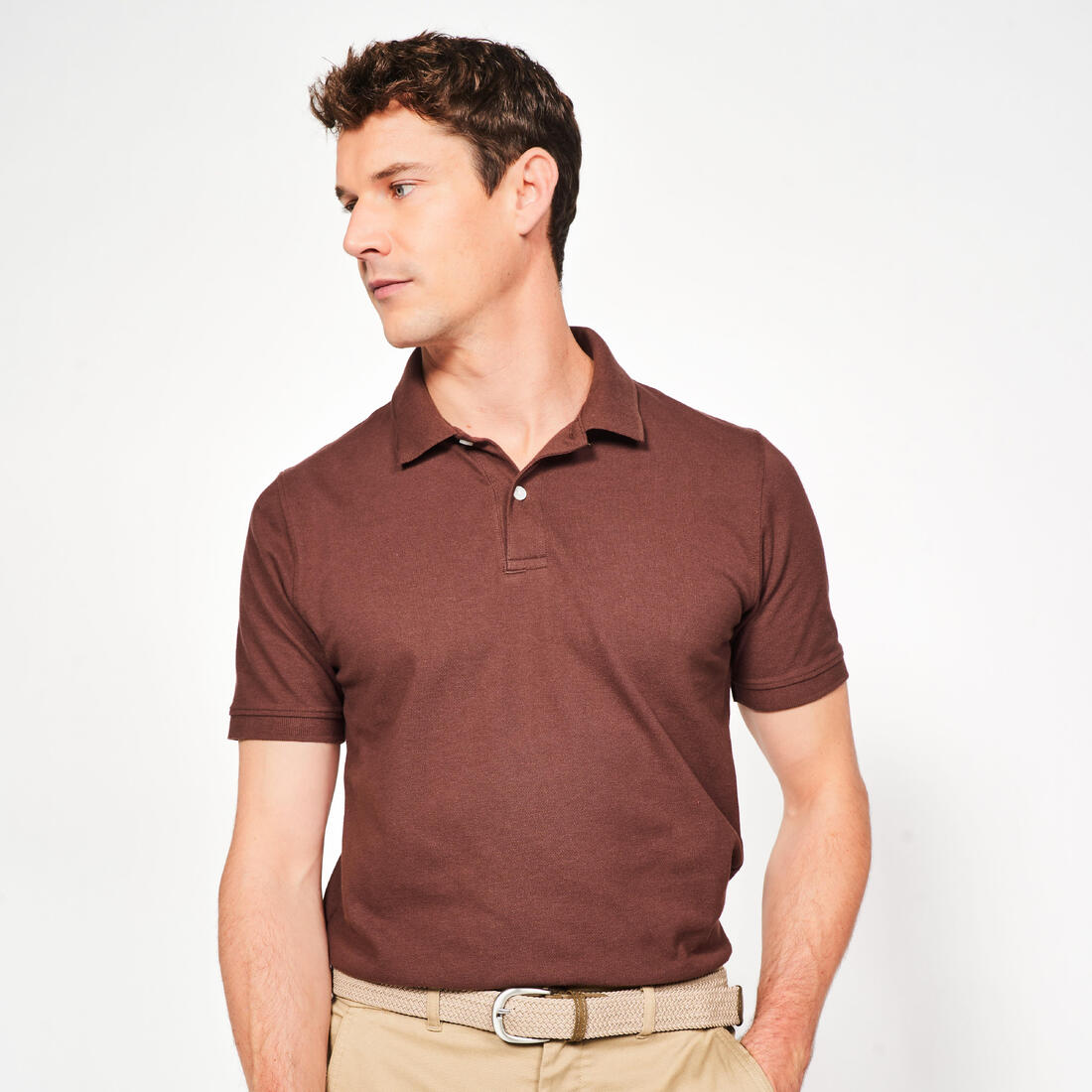 Polo de golf en coton polyester manches courtes homme, MW500
