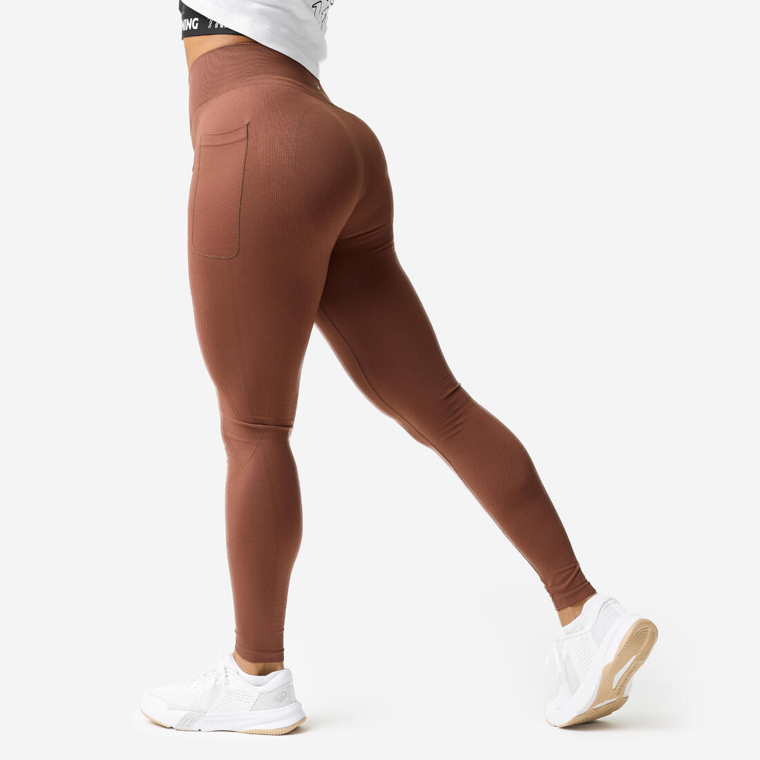 Legging de sport taille haute sans couture et push-up femme
