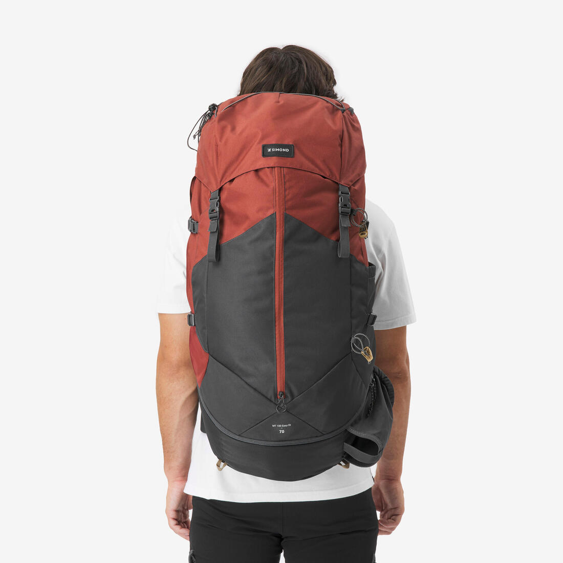 Sac à dos de trekking homme 70 l - mt100 easyfit