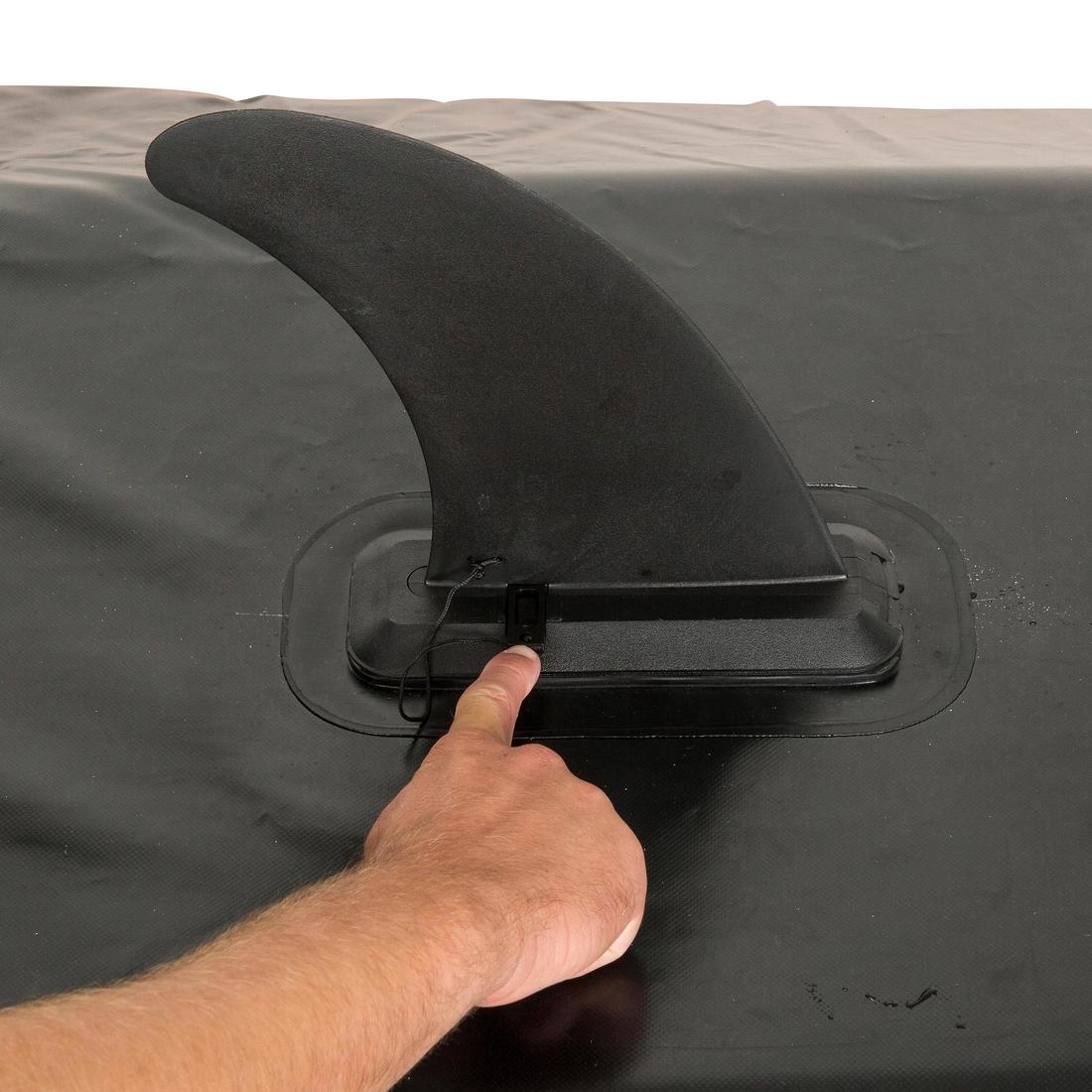 Aileron standard rail glissière stand up paddle gonflable noir