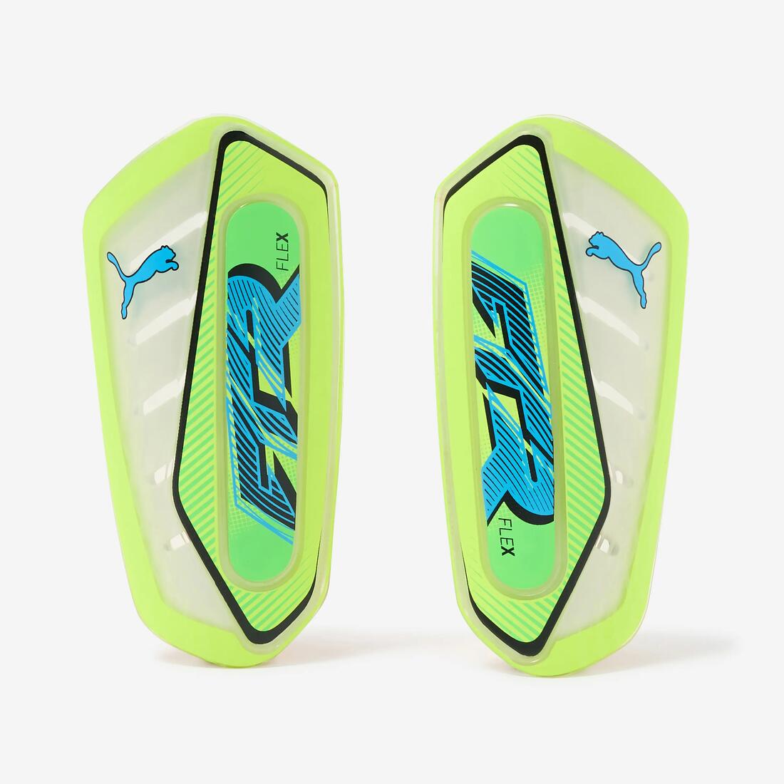 Protège-tibias de foot PUMA SMU avec manchons Jaune/Bleu