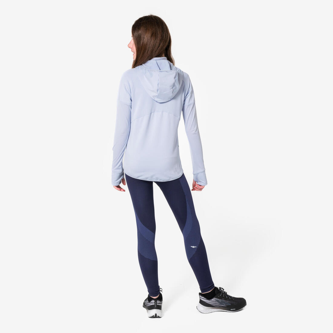 T-shirt manches longues de running fille, Kiprun Run 900 Warm violet