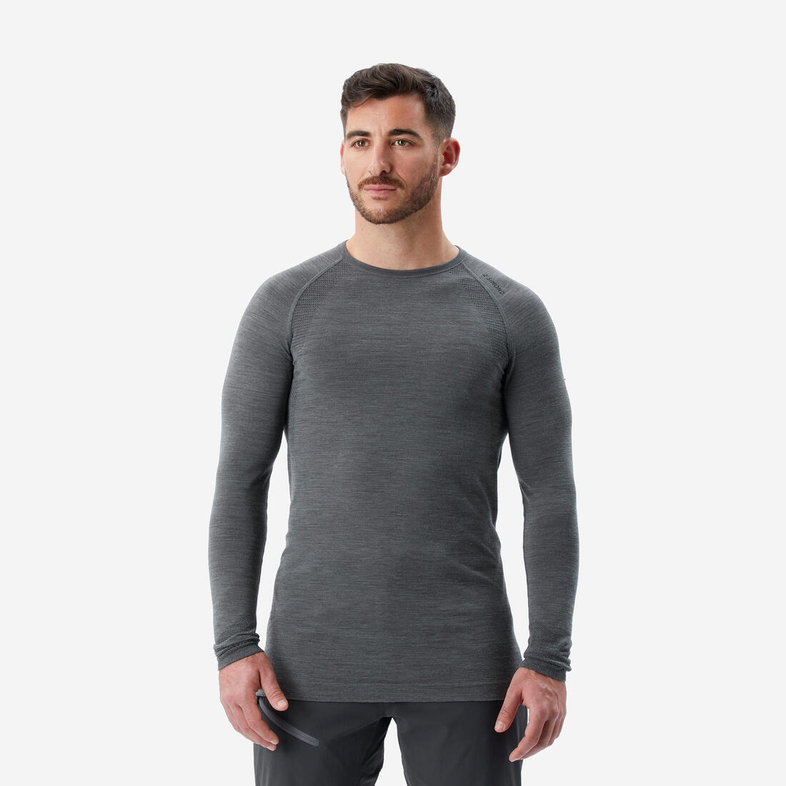 Tee-shirt seamless manches longues en laine mérinos homme - alpinisme