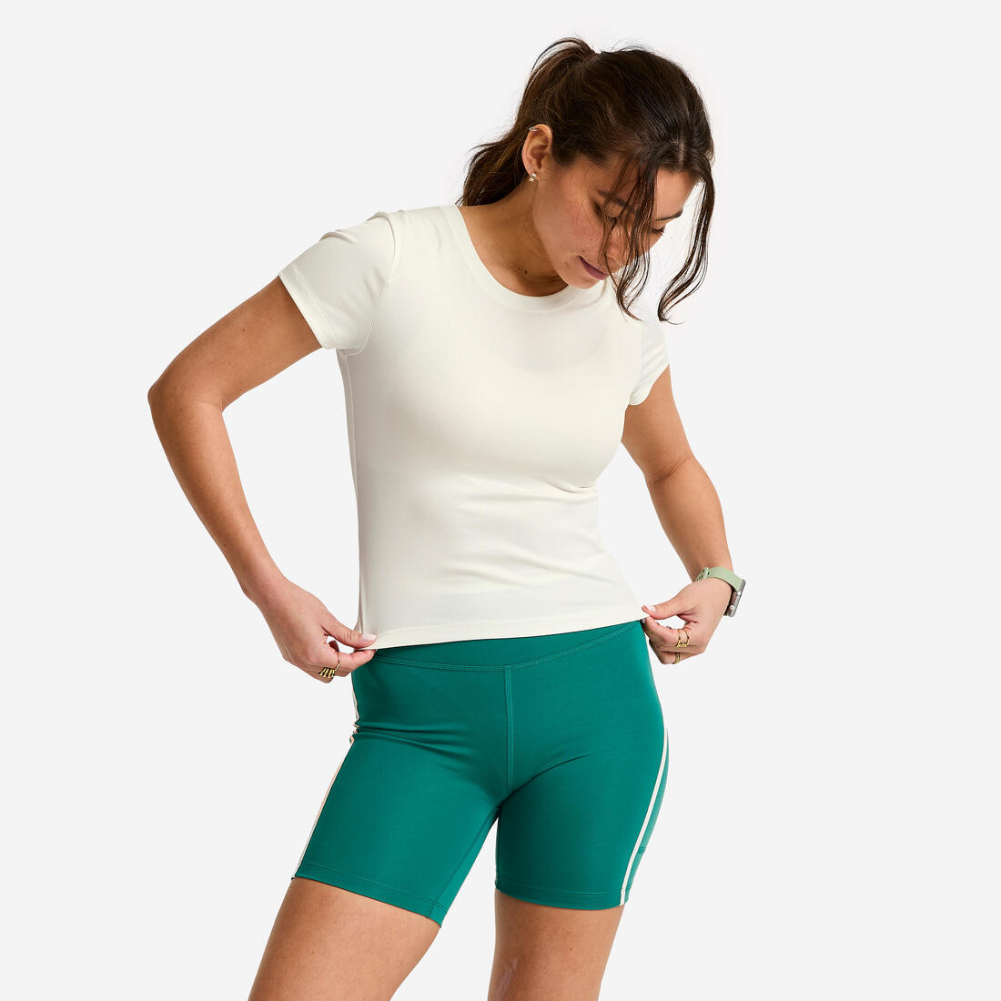 Tee-shirt côtelé femme