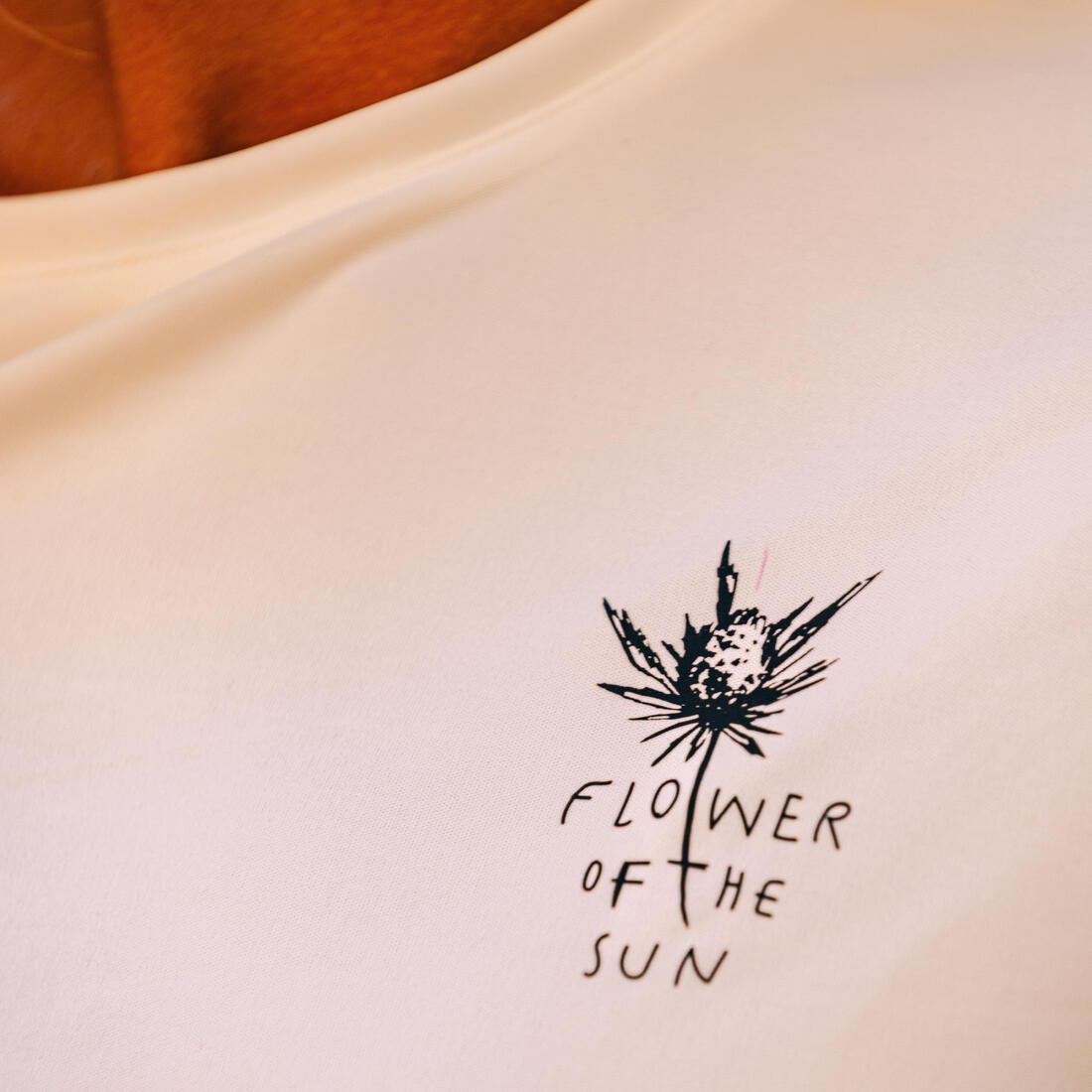 tee shirt de surf manches longues UPF50+ homme - flower blanc
