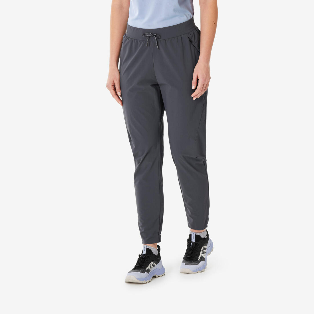 Pantalon de randonnée femme, MH500 Light gris foncé