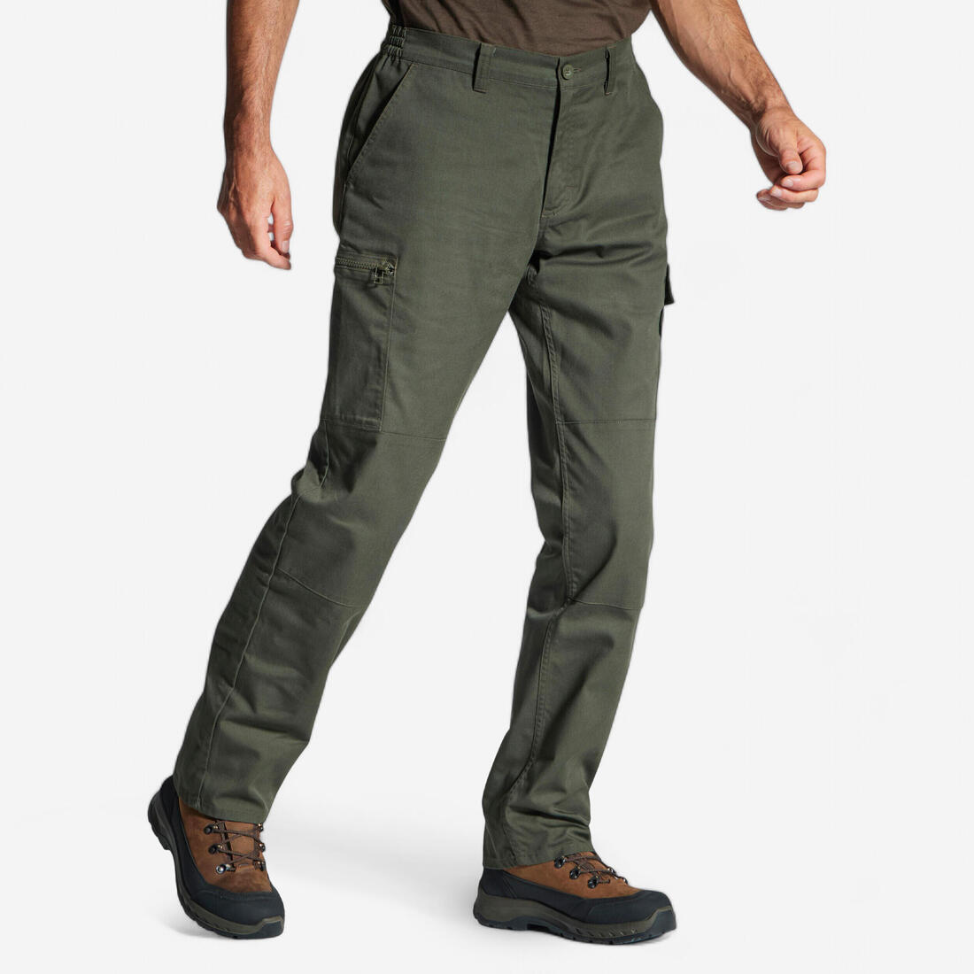 Pantalon cargo résistant steppe 300 – marron fumé