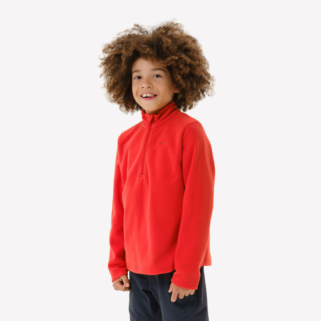 Polaire de randonnée enfant 7-15 ans, MH100 demi zip