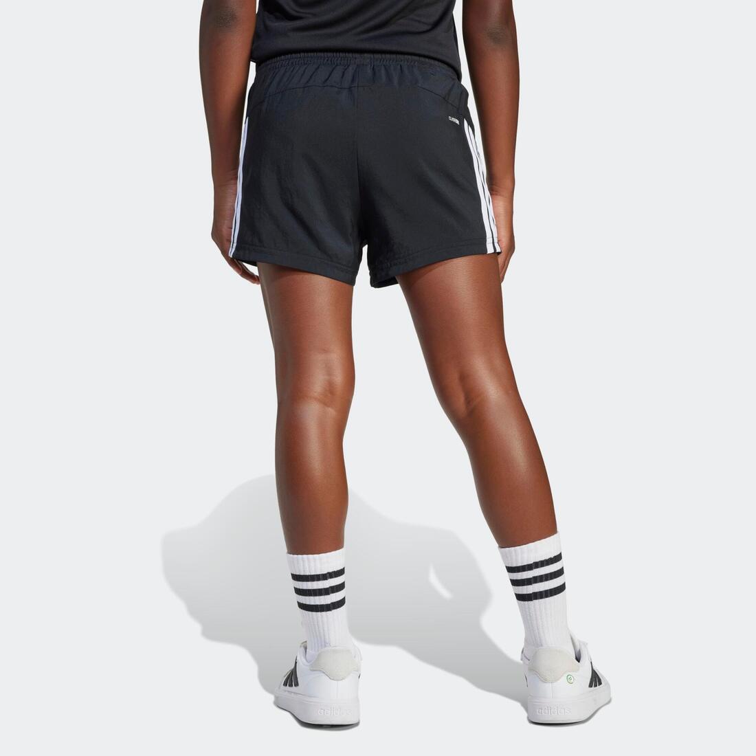 Short de fitness fille, noir