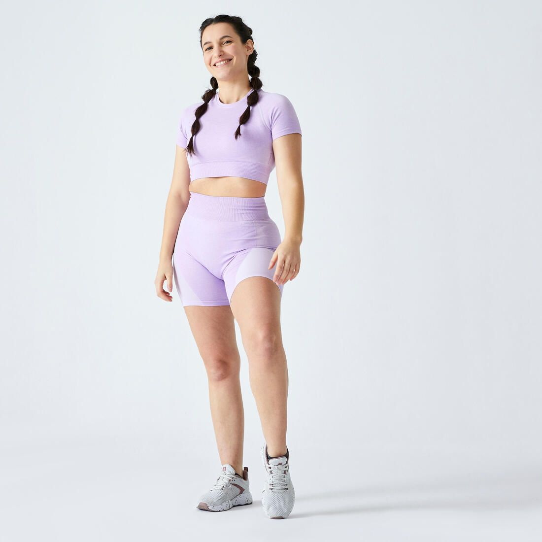 Short de fitness seamless et taille haute