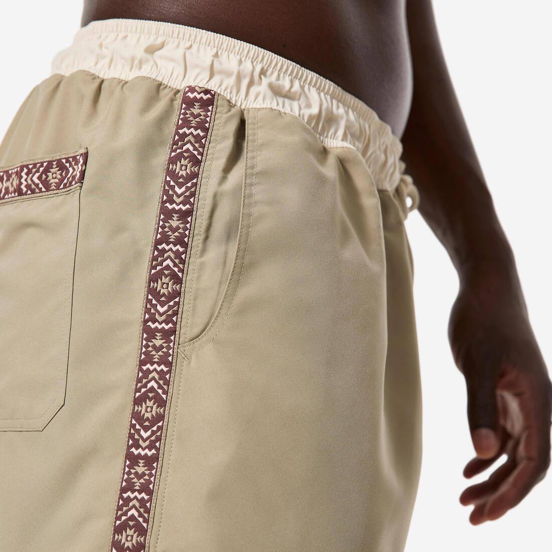 Boardshort surf short de bain court 15" homme, 100 Palmito