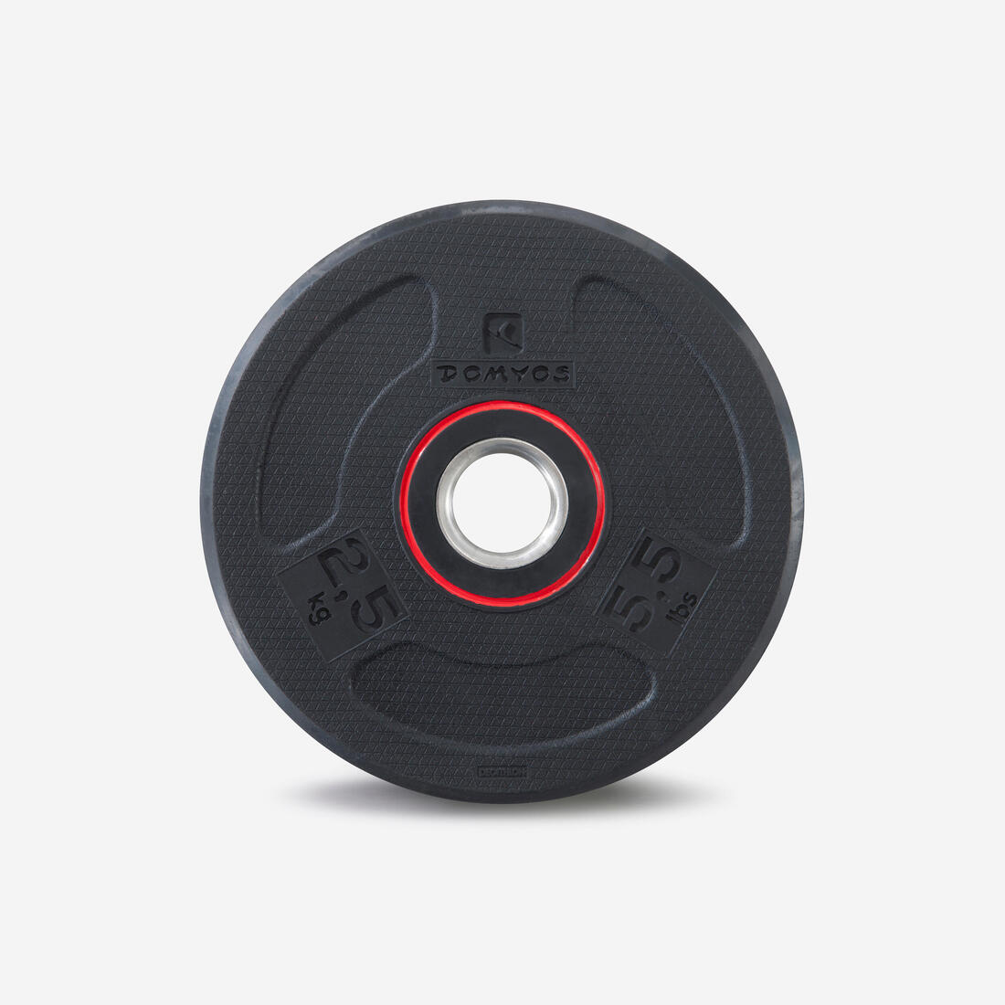 Disque musculation en caoutchouc 2,5kg 28mm fonte en partie recyclée