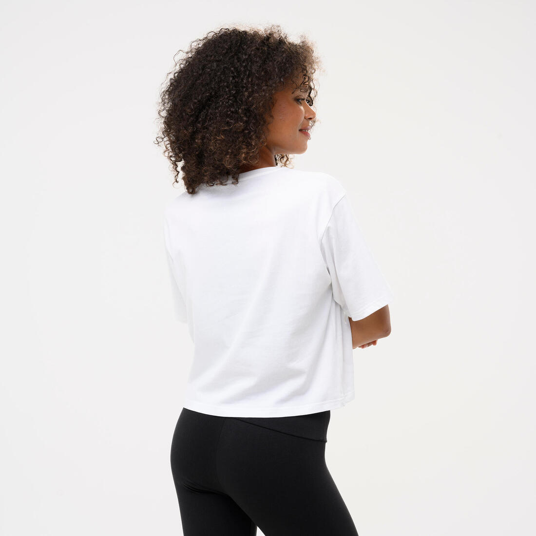 T-shirt en coton court à manches courtes femme