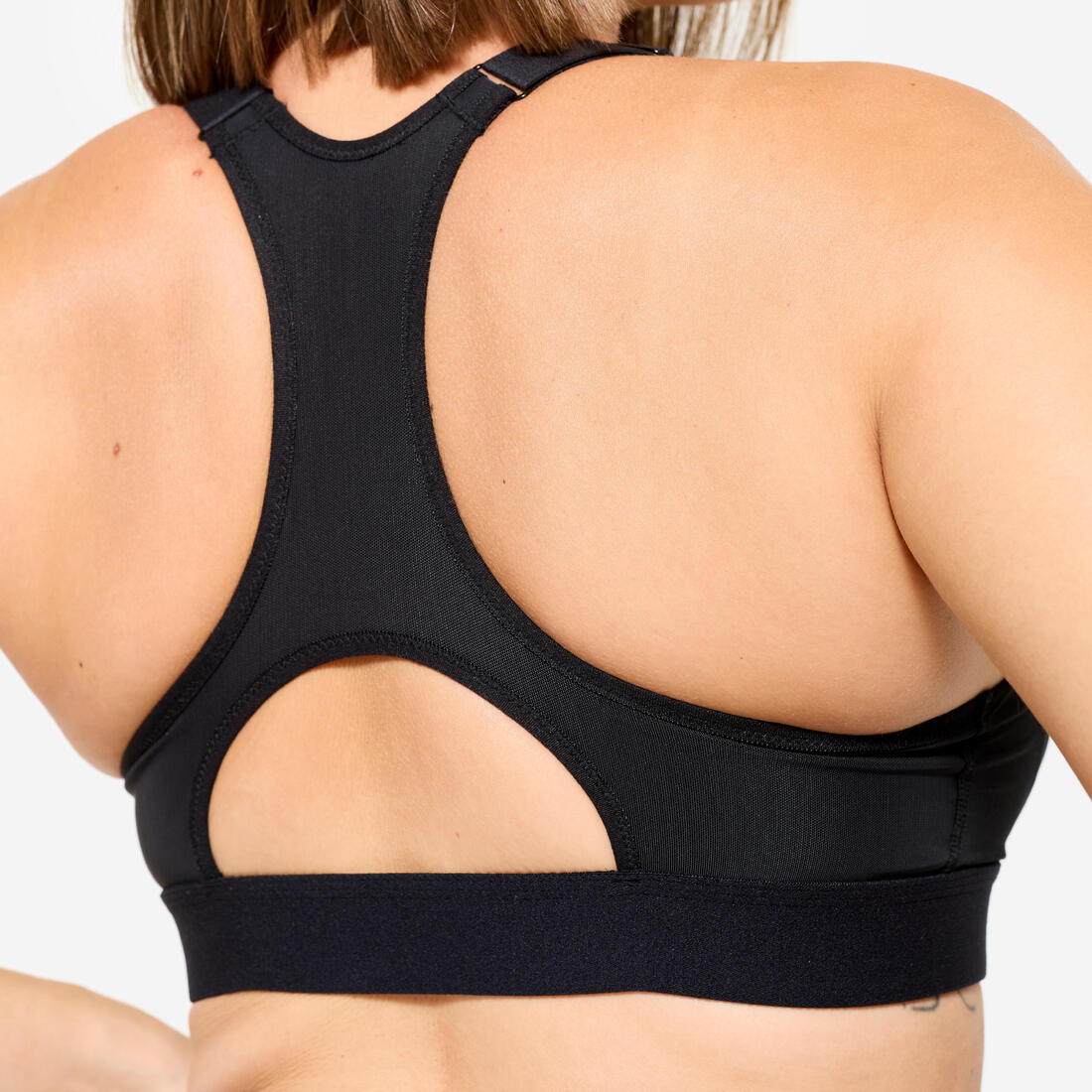 Brassière zippée avec coques maintien fort Femme