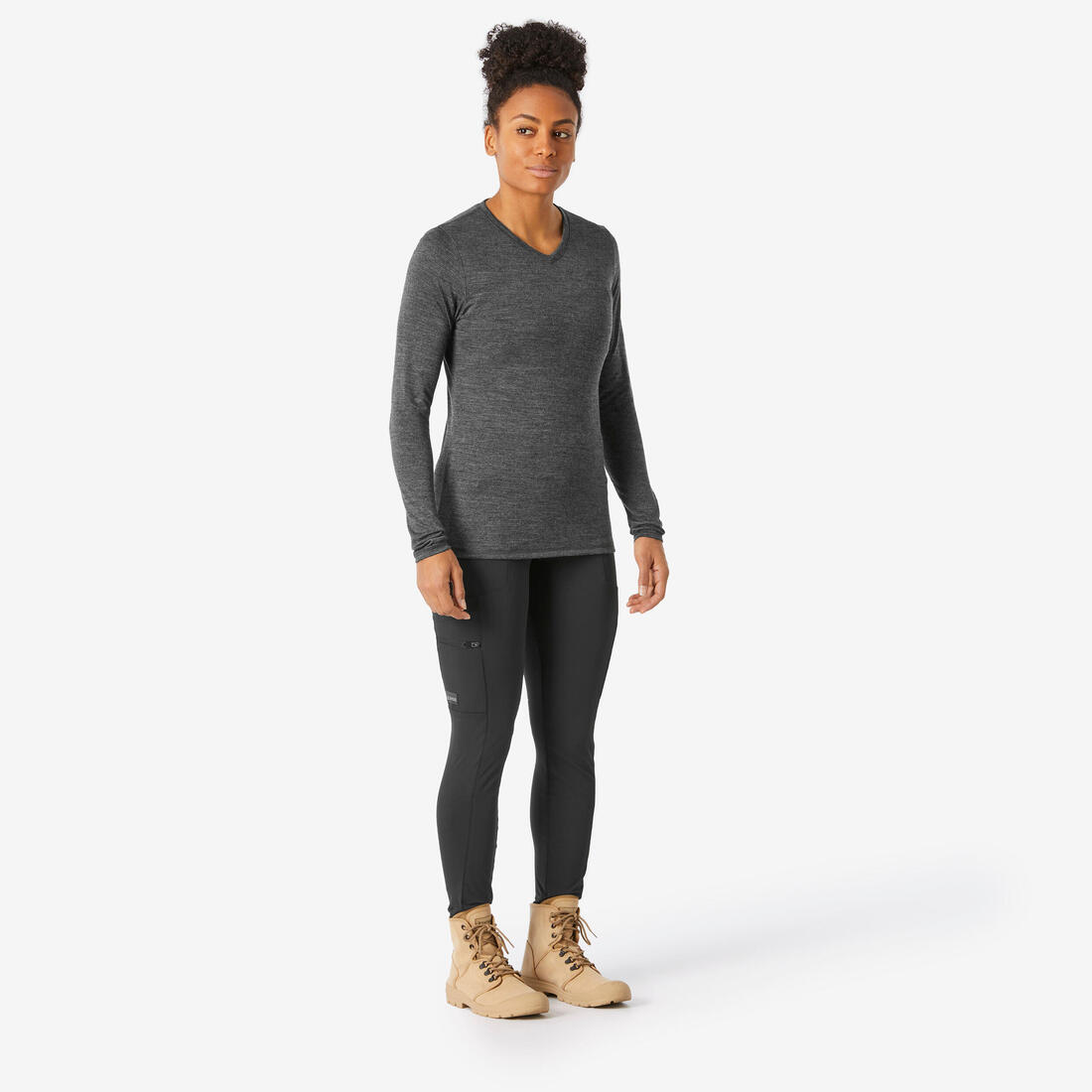 T-shirt laine mérinos de trek & voyage - femme - travel 500