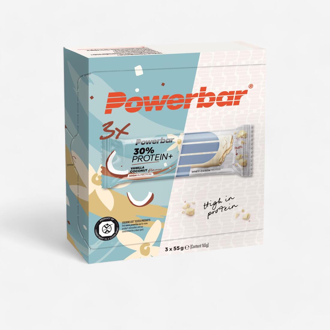 Barre protéinée PROTEIN PLUS 30% Powerbar vanille noix de coco 3 x 55g