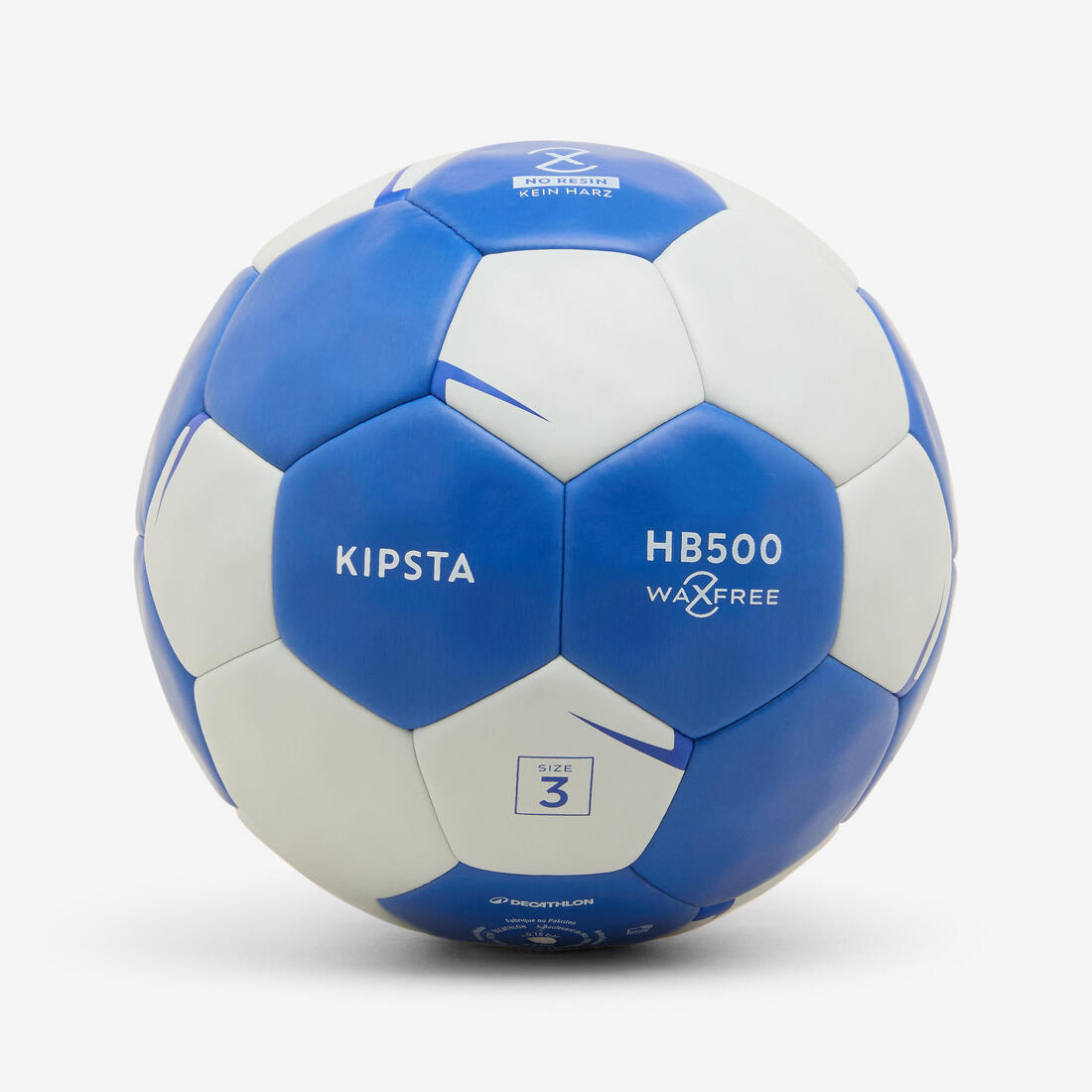 Ballon de handball sans résine taille 3 - Waxfree V2 bleu / blanc