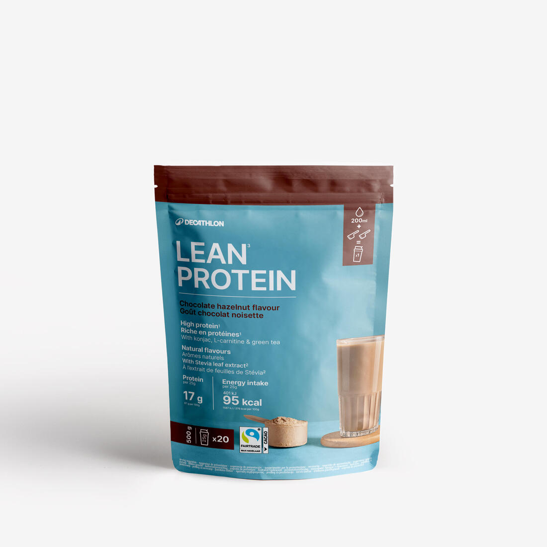 Protéines en poudre faibles en matières grasses chocolat, Lean Protein 500g