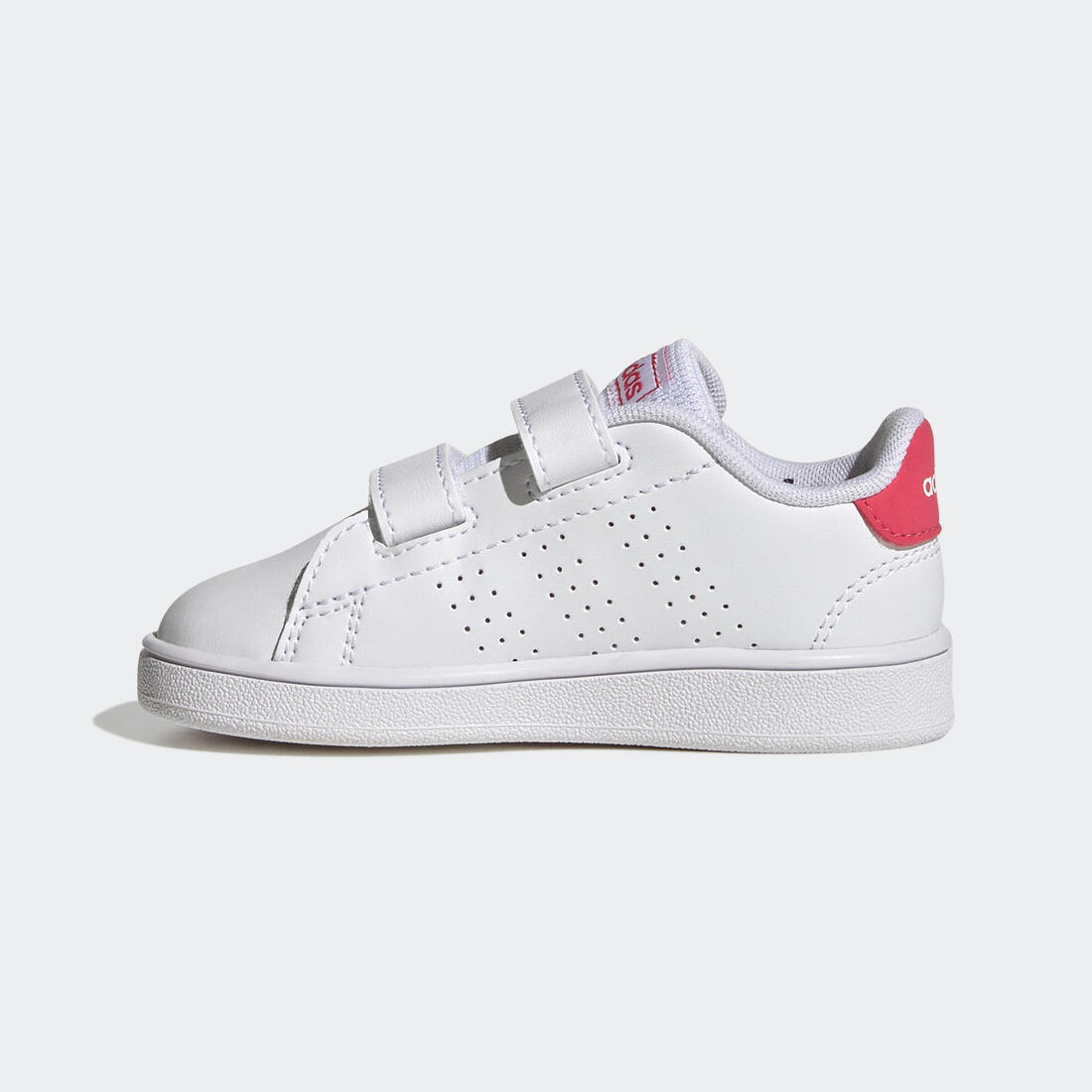 Baskets à scratch bébé - ADIDAS ADVANTAGE blanc/rose – 8766594