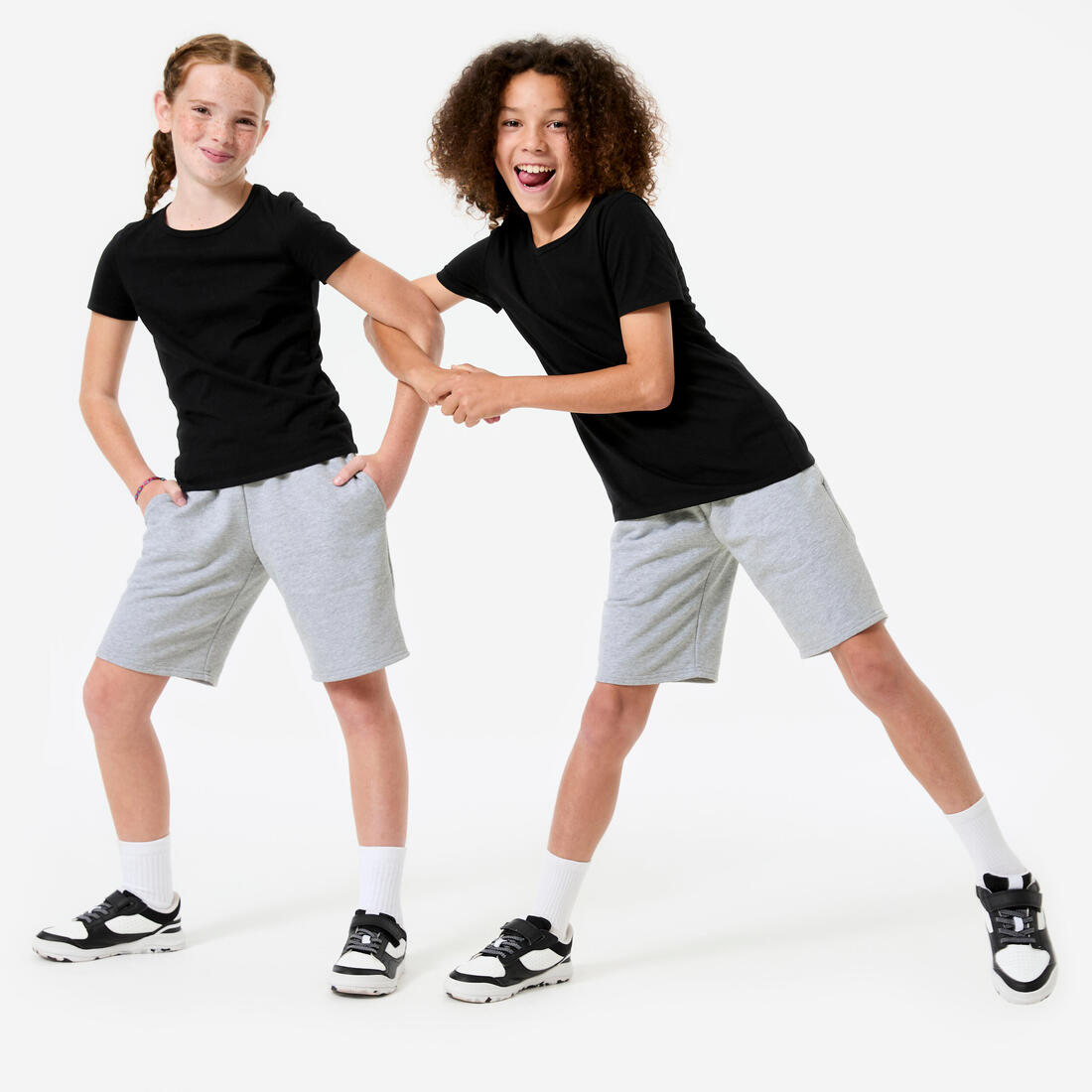 Tee-shirt basique enfant, noir