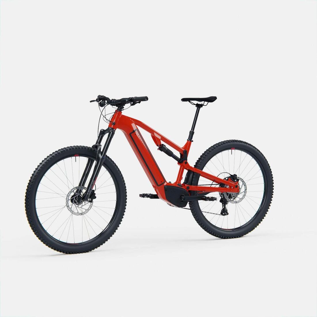 Vélo VTT électrique tout suspendu 29" - E-EXPL 520 S Rouge vif