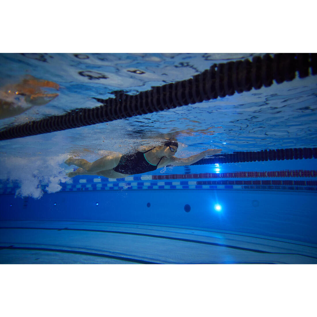 Maillot de bain de natation femme une pièce lexa xp noir et