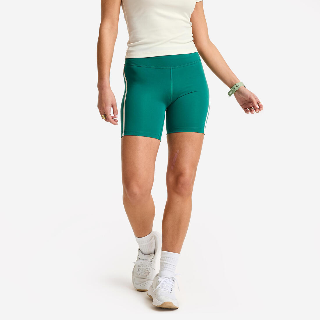 Cycliste avec bandes femme foncé