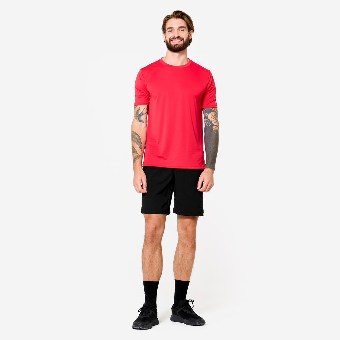 T-shirt de fitness manches courtes respirant col rond homme