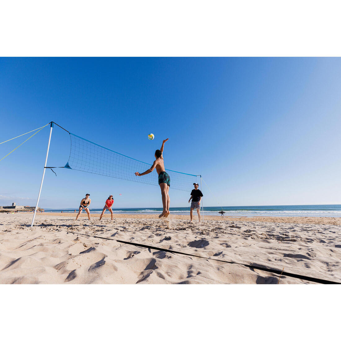 Set (filet et poteaux) de beach volley loisir bv 500 (6m)