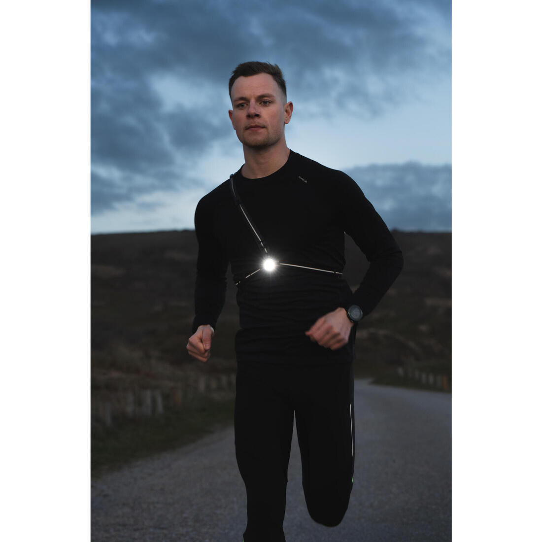 Lampe de running pectorale run light 250 fw19 noire