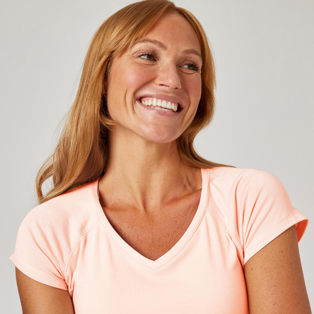 T-shirt Col V fitness Femme - 500