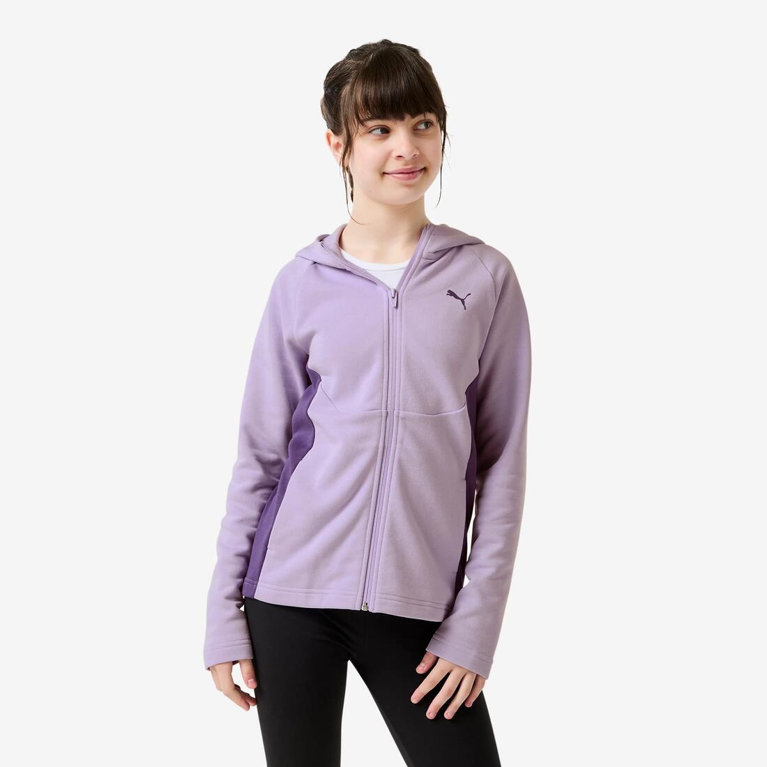 Survêtement zippé enfant, mauve et