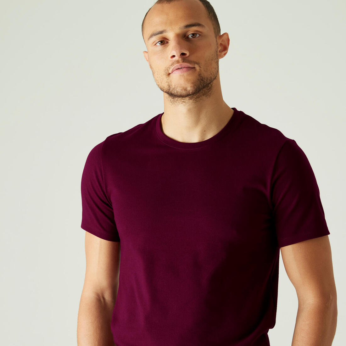 T-shirt slim en coton Homme – violet bordeaux
