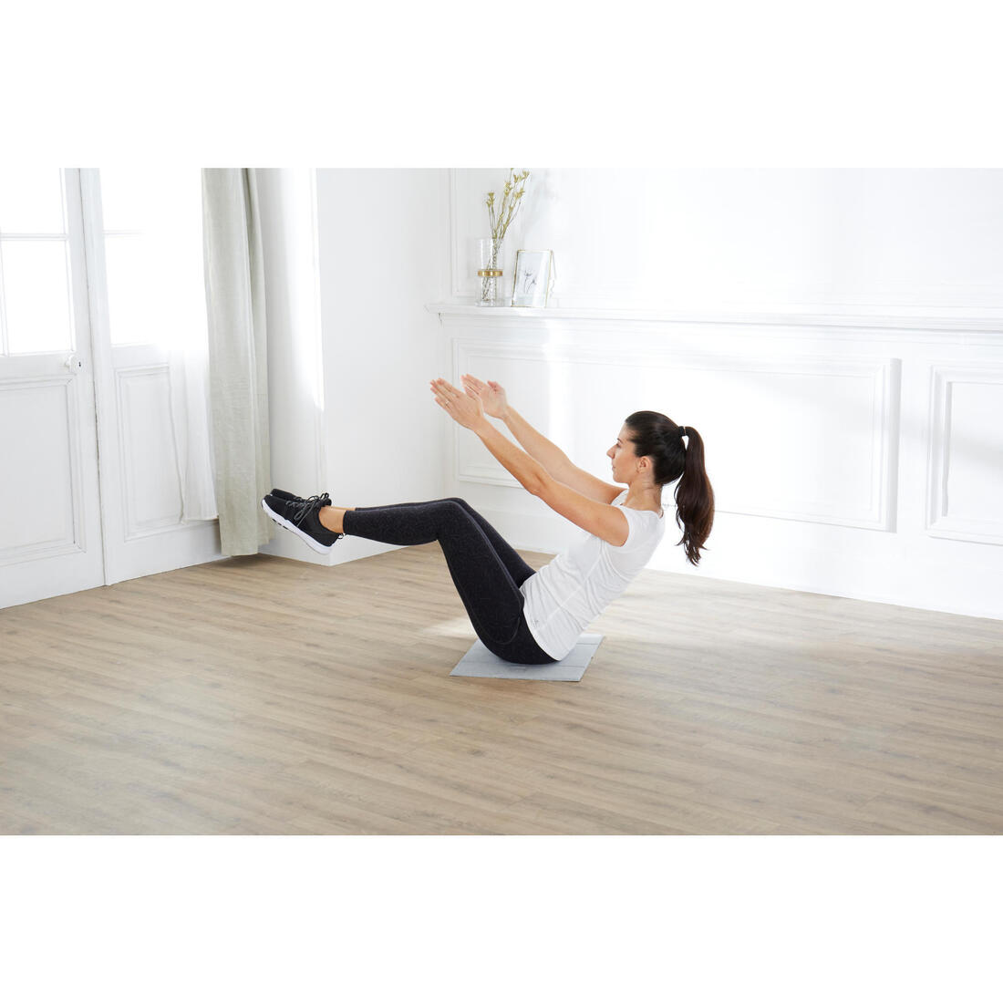 Tapis de sol pilates 50 cm x 39 cm x 8 mm mini - 500 gris