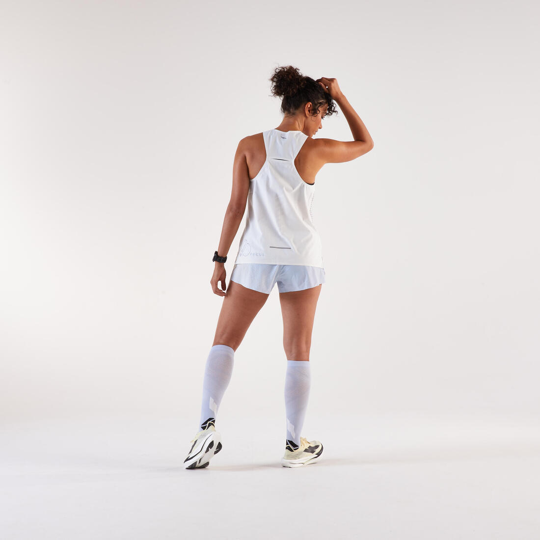 Débardeur de Running léger Femme - KIPRUN Run 900 Light violet mauve imprimé