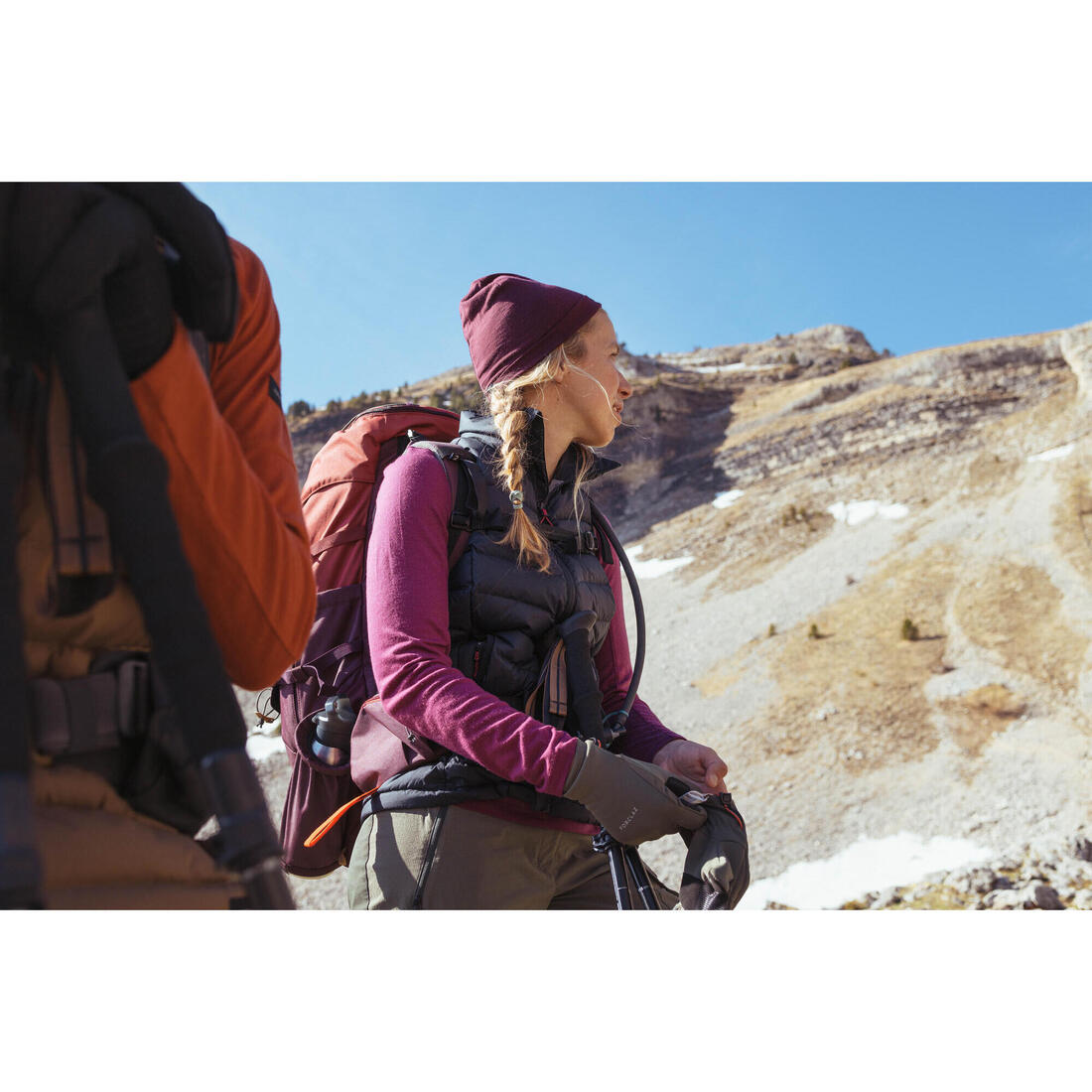 Doudoune sans manches en duvet de trek montagne - mt500 - femme
